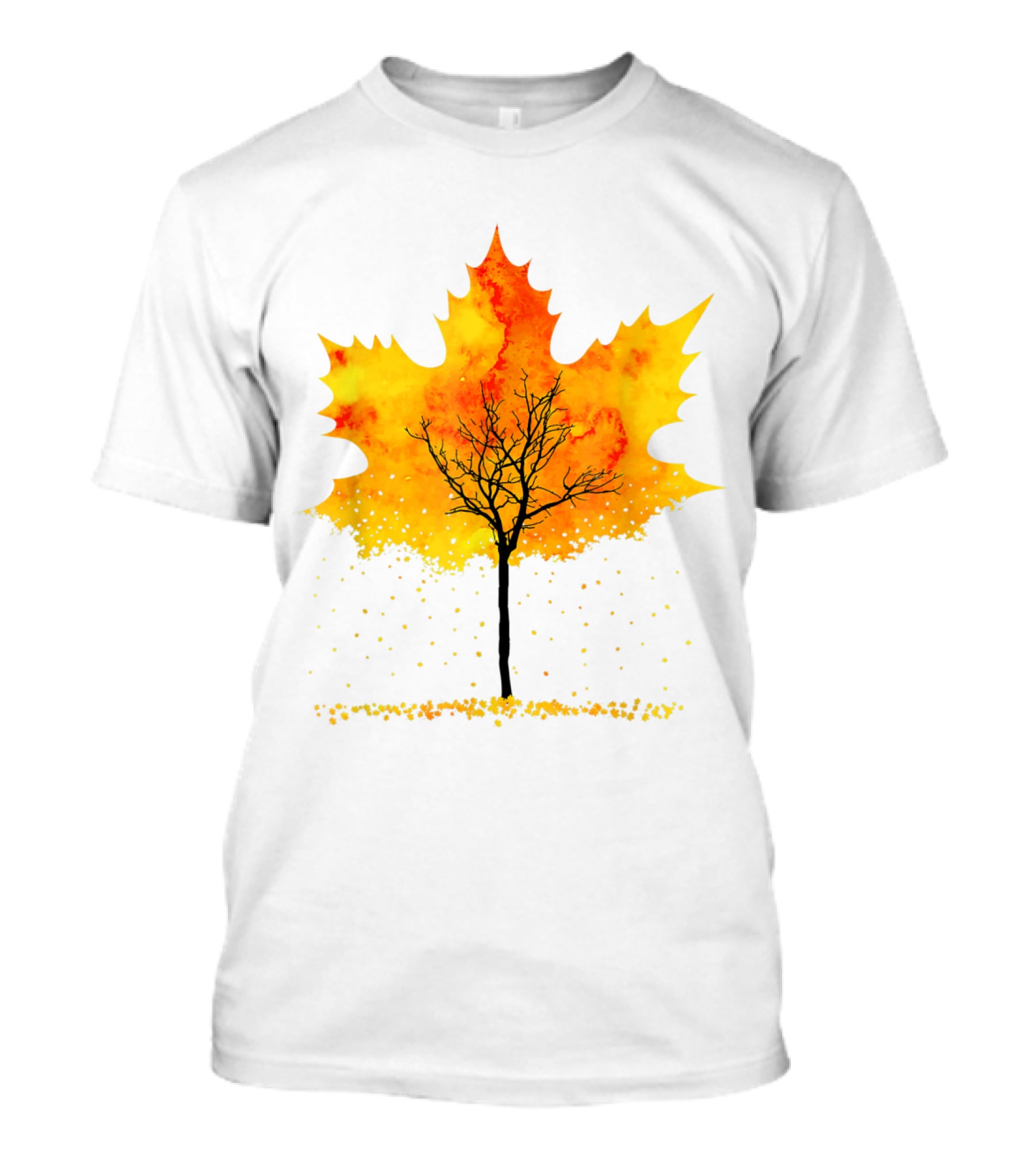 Maple Tree Autumn Leaves Fall Forest Scene T-Shirt