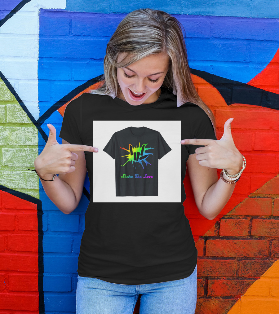 Share The Love Colorful Splash T-Shirt