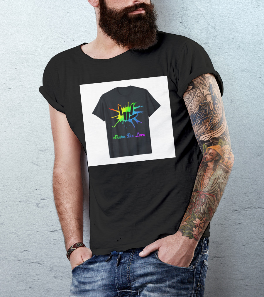 Share The Love Colorful Splash T-Shirt