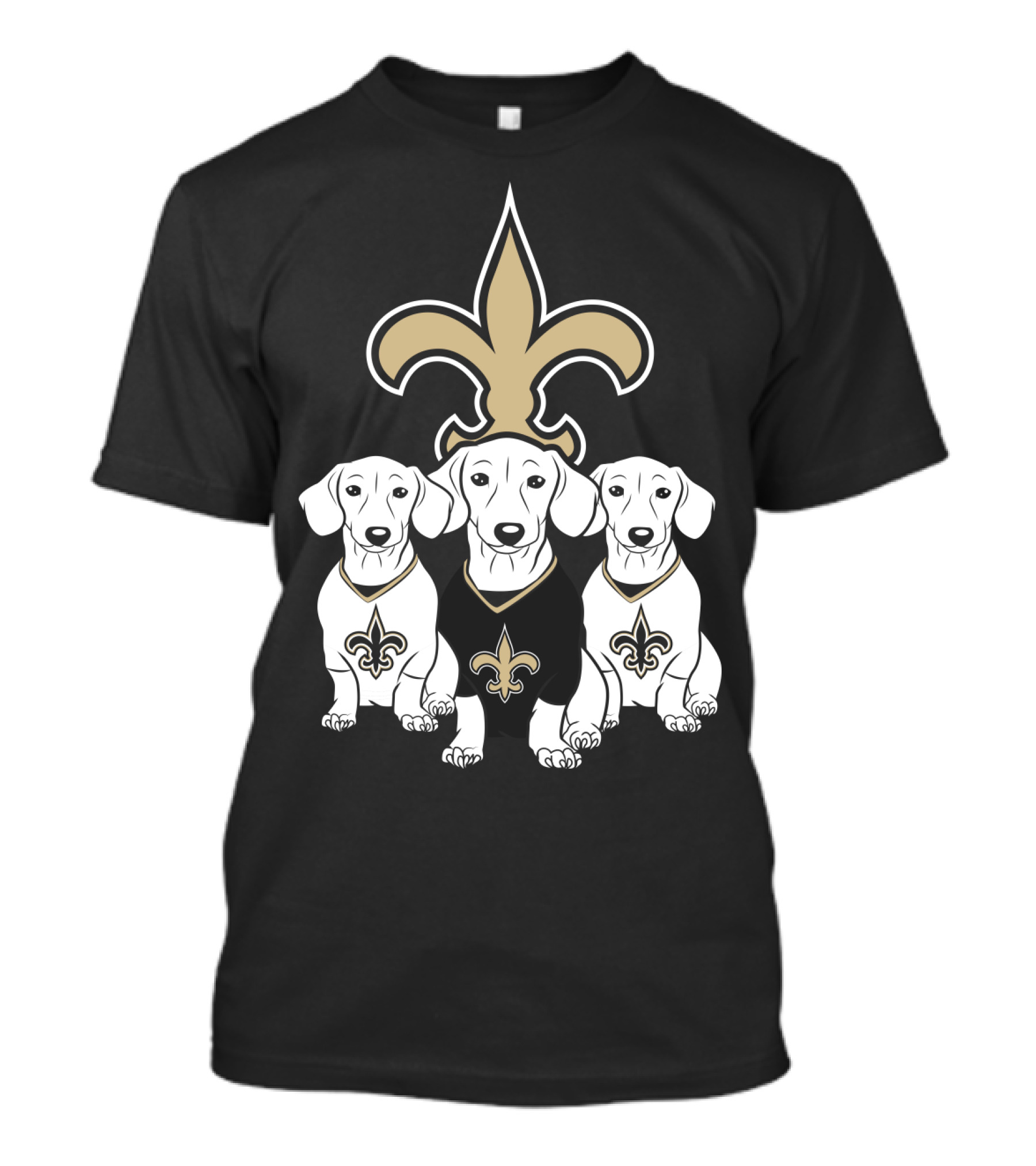 New Orleans Saints Dachshund Dogs Football T-Shirt