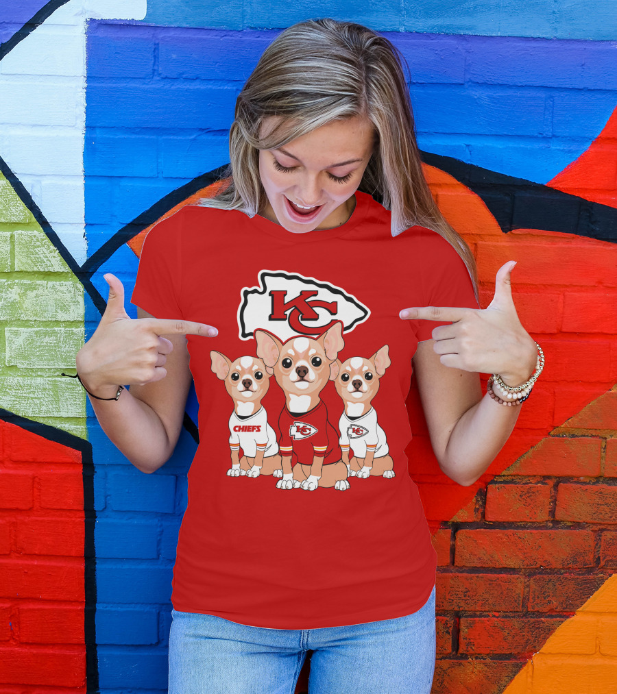 Kansas City Chiefs Chihuahuas T-Shirt