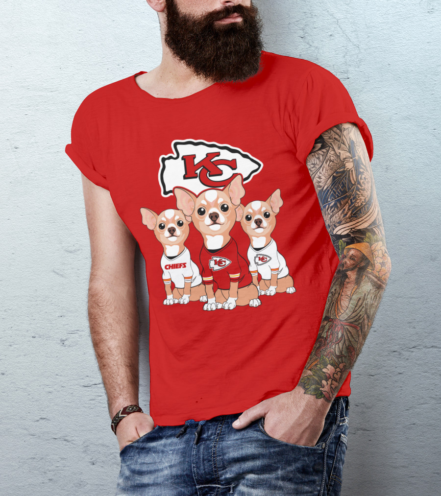 Kansas City Chiefs Chihuahuas T-Shirt