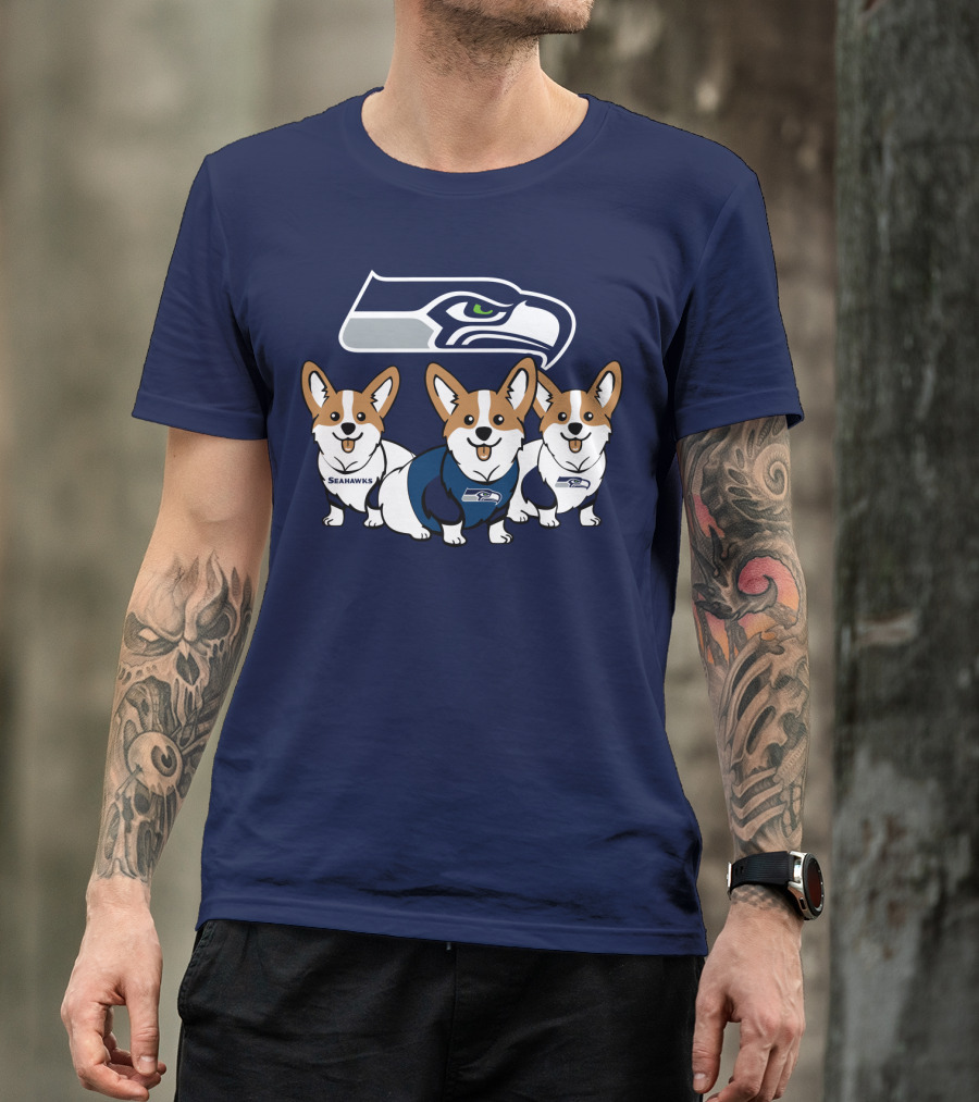 Seattle Seahawks Corgis T-Shirt