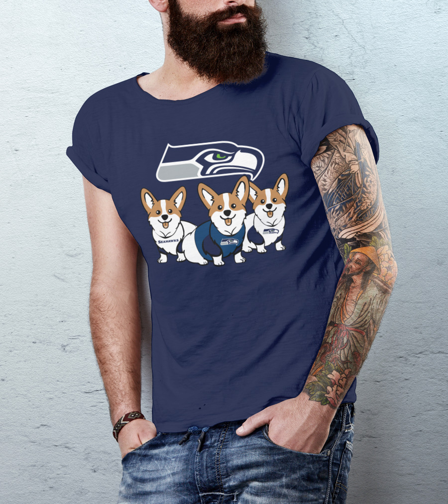 Seattle Seahawks Corgis T-Shirt