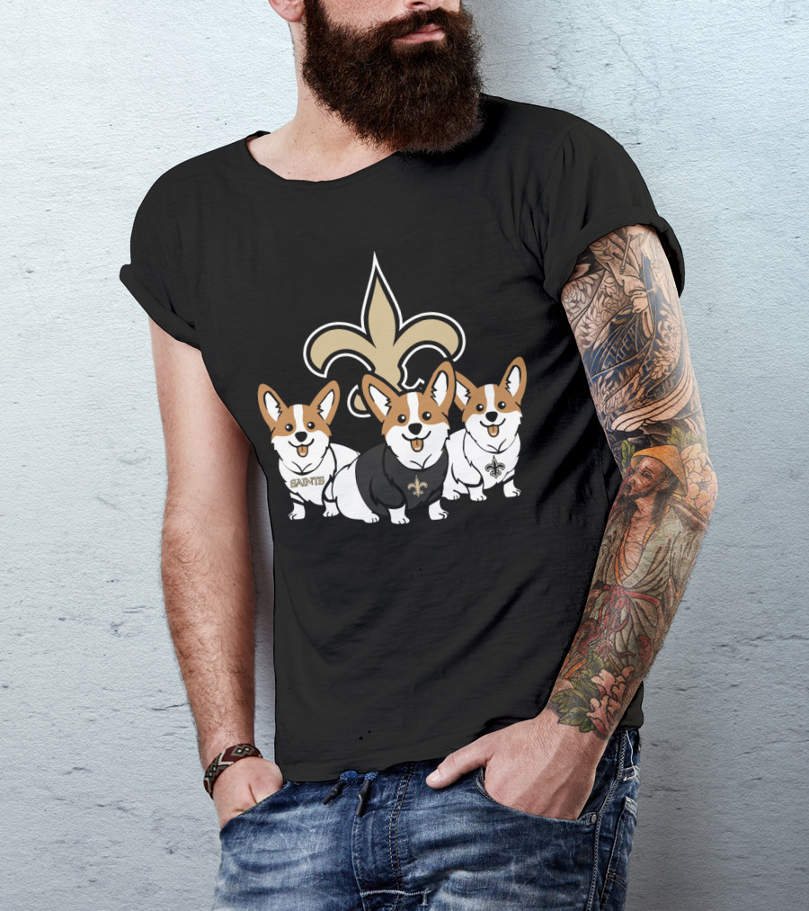  New Orleans Saints Corgi T-Shirt
