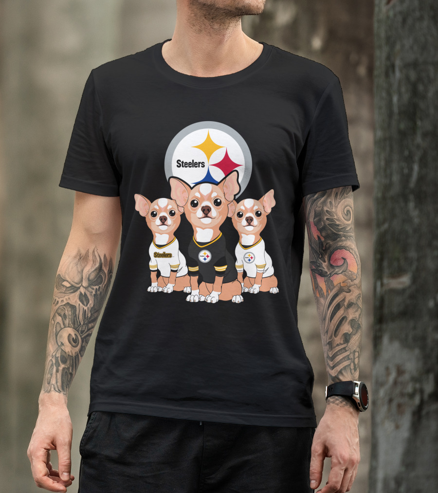 Steelers Chihuahua Trio T-Shirt