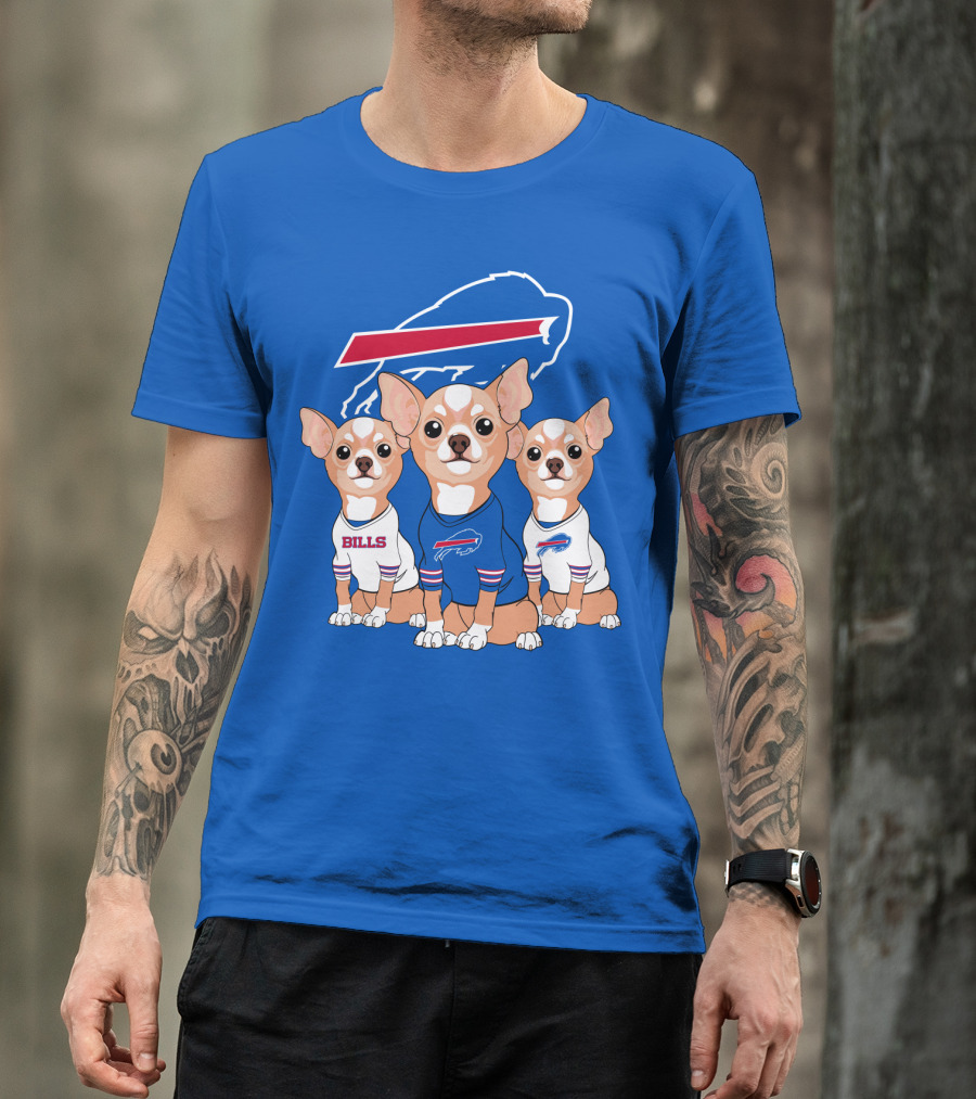 Buffalo Bills Chihuahua Trio T-Shirt