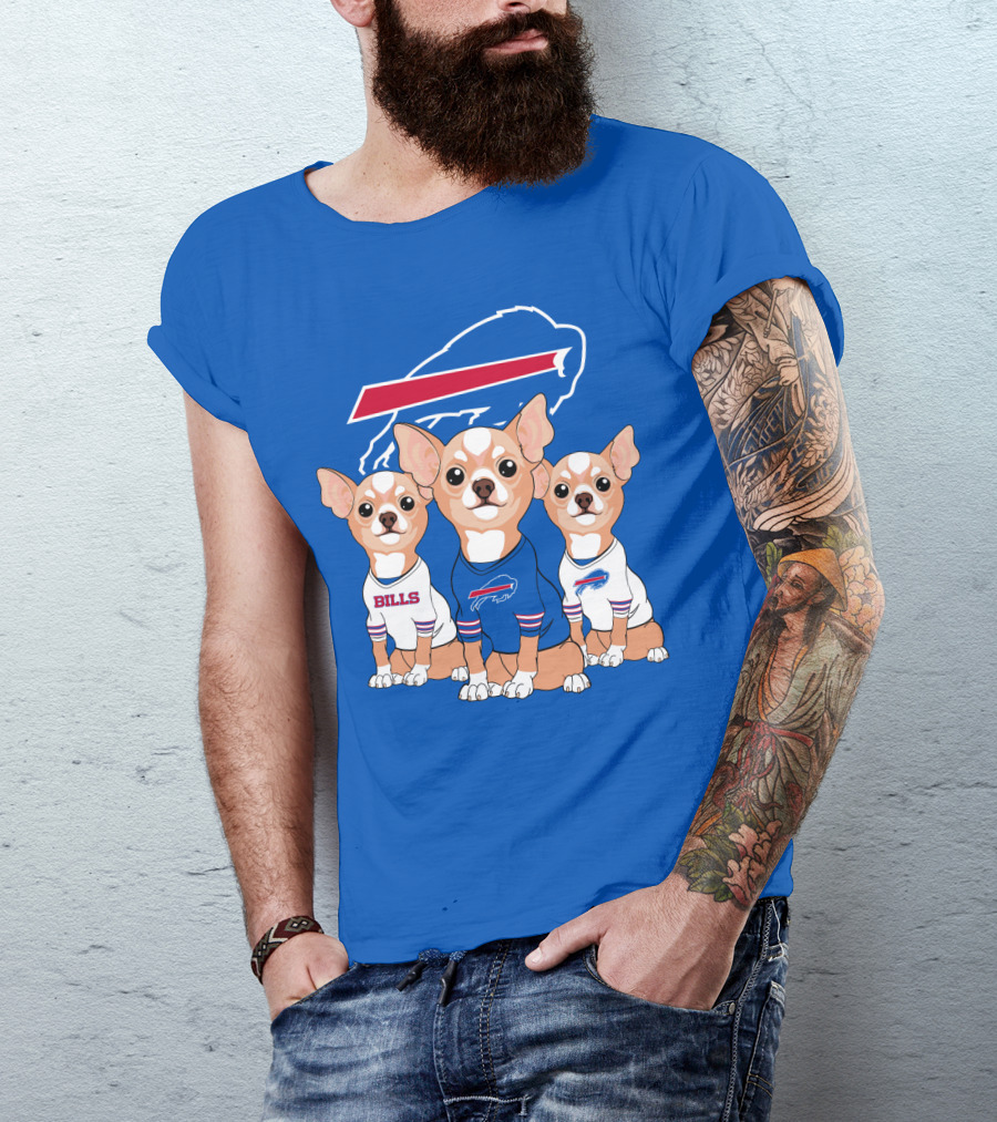 Buffalo Bills Chihuahua Trio T-Shirt