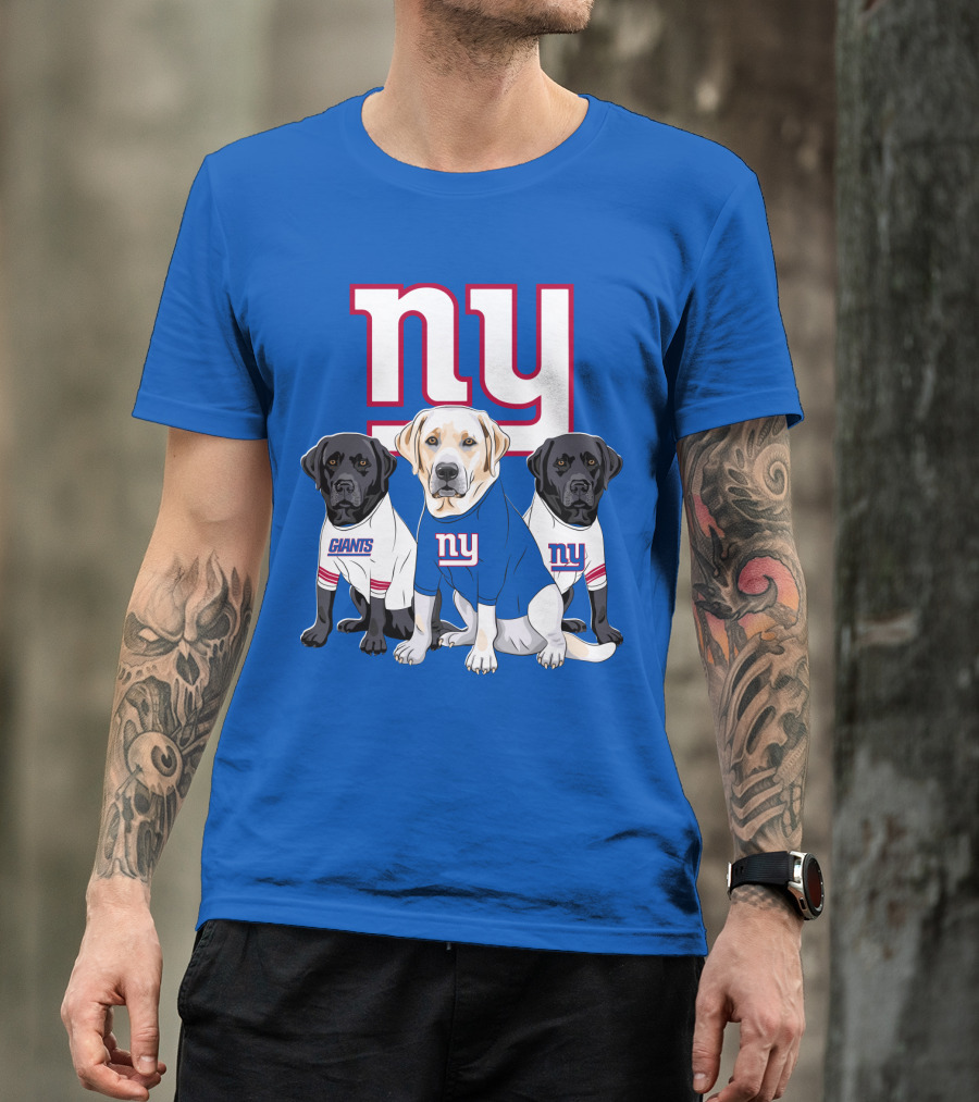 New York Giants Labrador Retriever Dogs T-Shirt