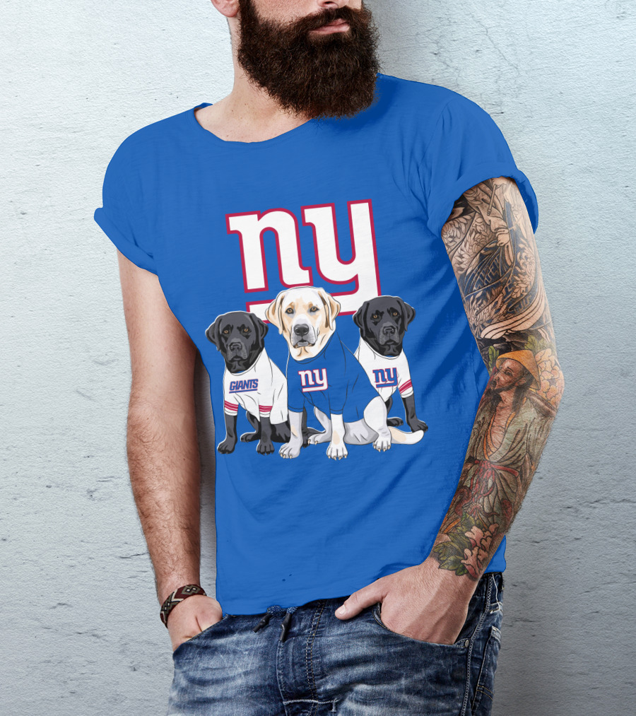 New York Giants Labrador Retriever Dogs T-Shirt