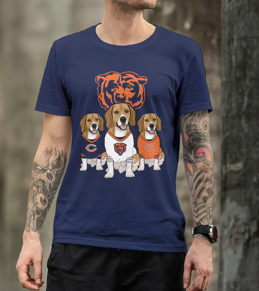 Chicago Bears Beagle Trio T-Shirt