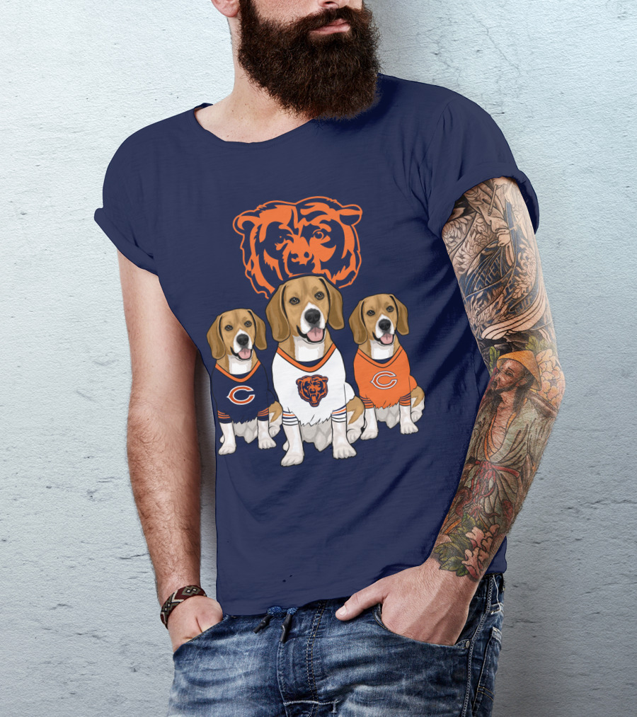 Chicago Bears Beagle Trio T-Shirt