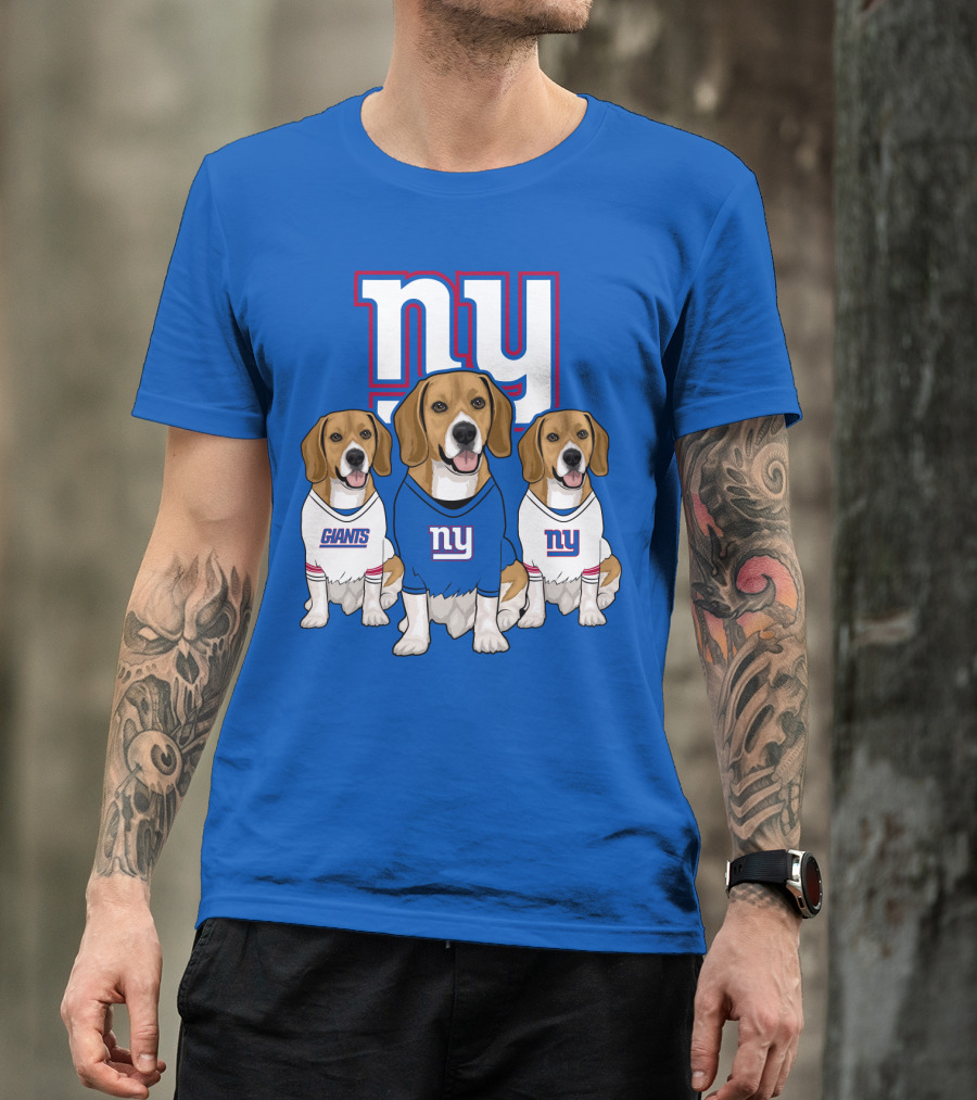 New York Giants Beagle Trio T-Shirt