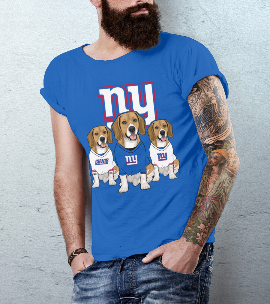 New York Giants Beagle Trio T-Shirt