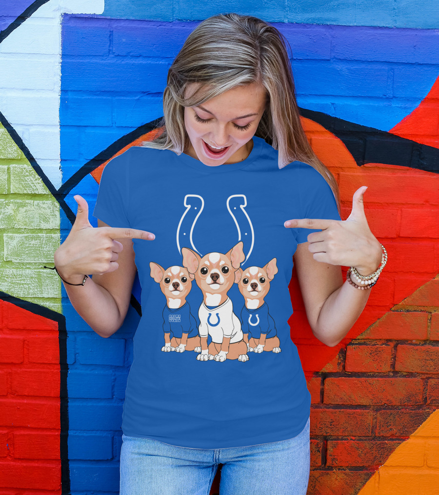 Indianapolis Colts Chihuahua Trio T-Shirt