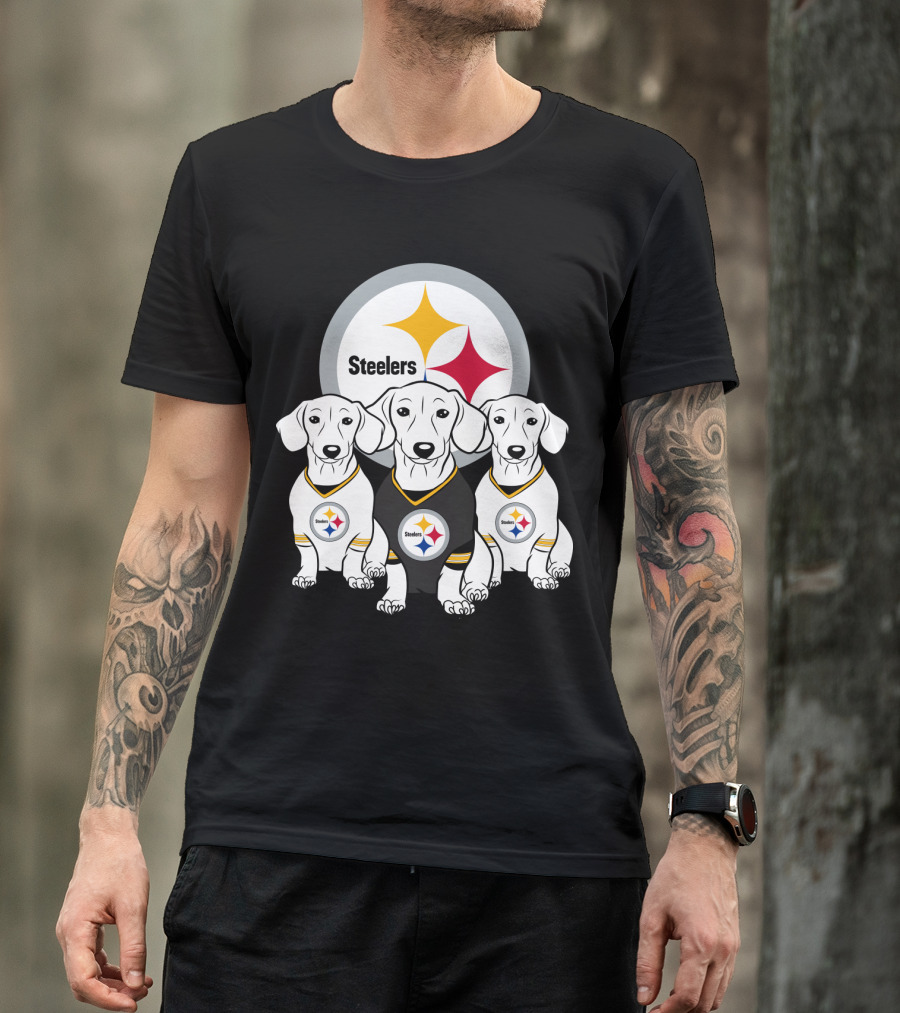 Steelers Dachshund Trio T-Shirt