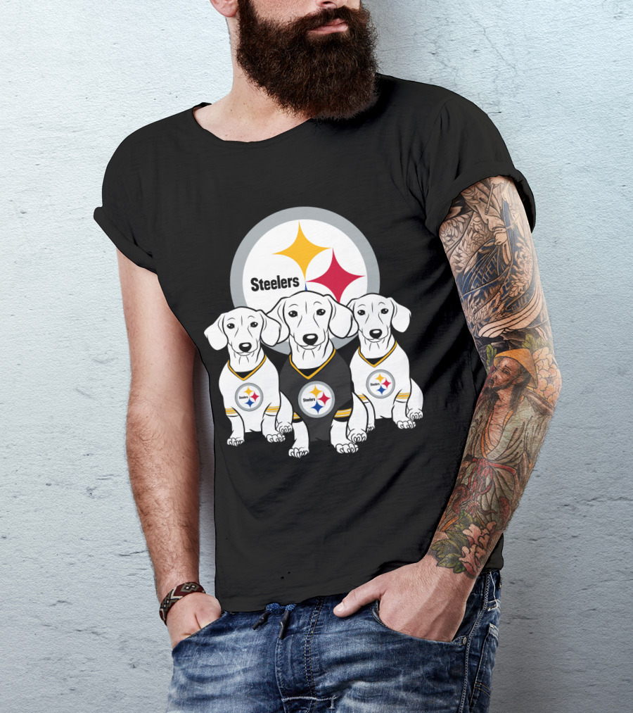 Steelers Dachshund Trio T-Shirt