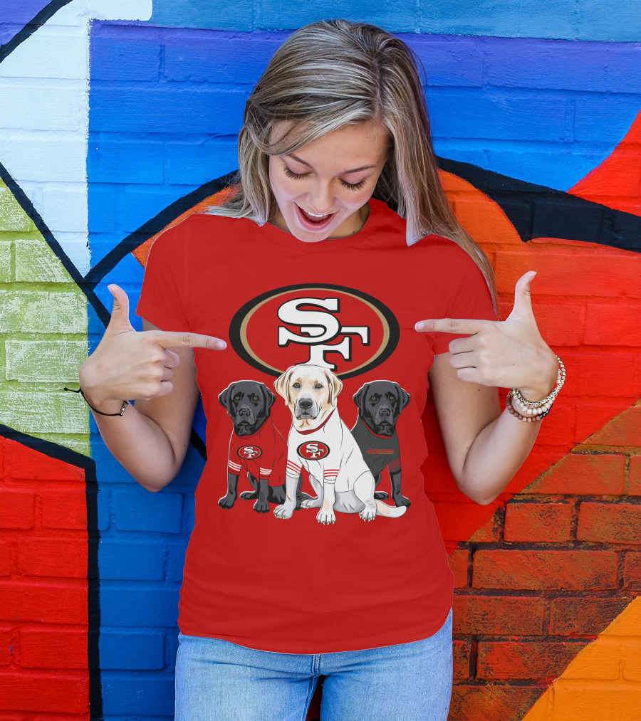 San Francisco 49ers Labrador Retriever Trio T-Shirt