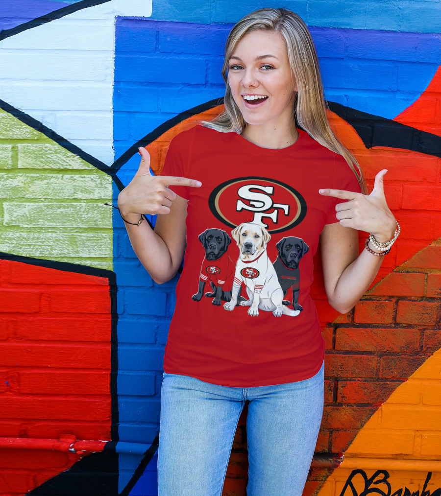 San Francisco 49ers Labrador Retriever Trio T-Shirt