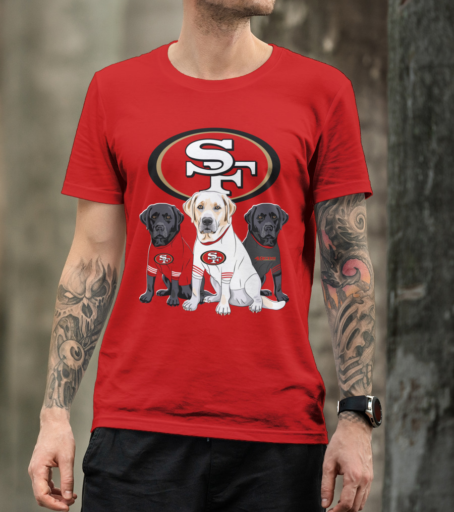 San Francisco 49ers Labrador Retriever Trio T-Shirt