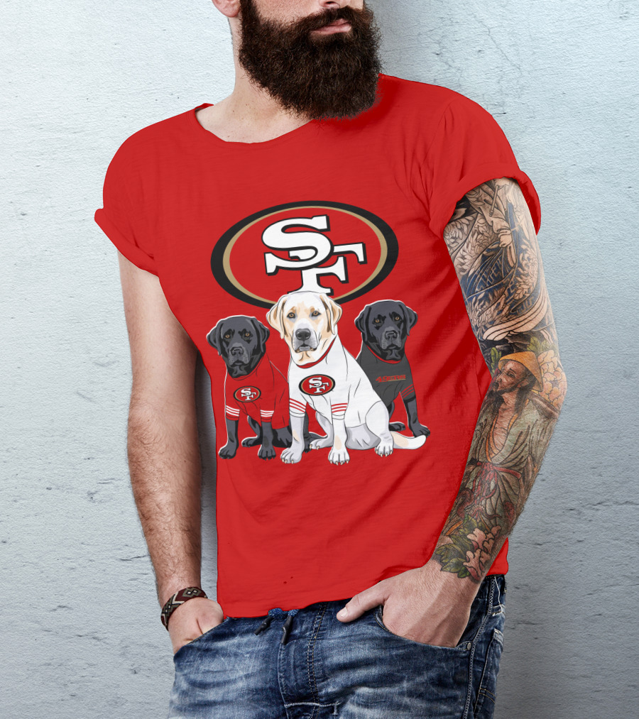 San Francisco 49ers Labrador Retriever Trio T-Shirt