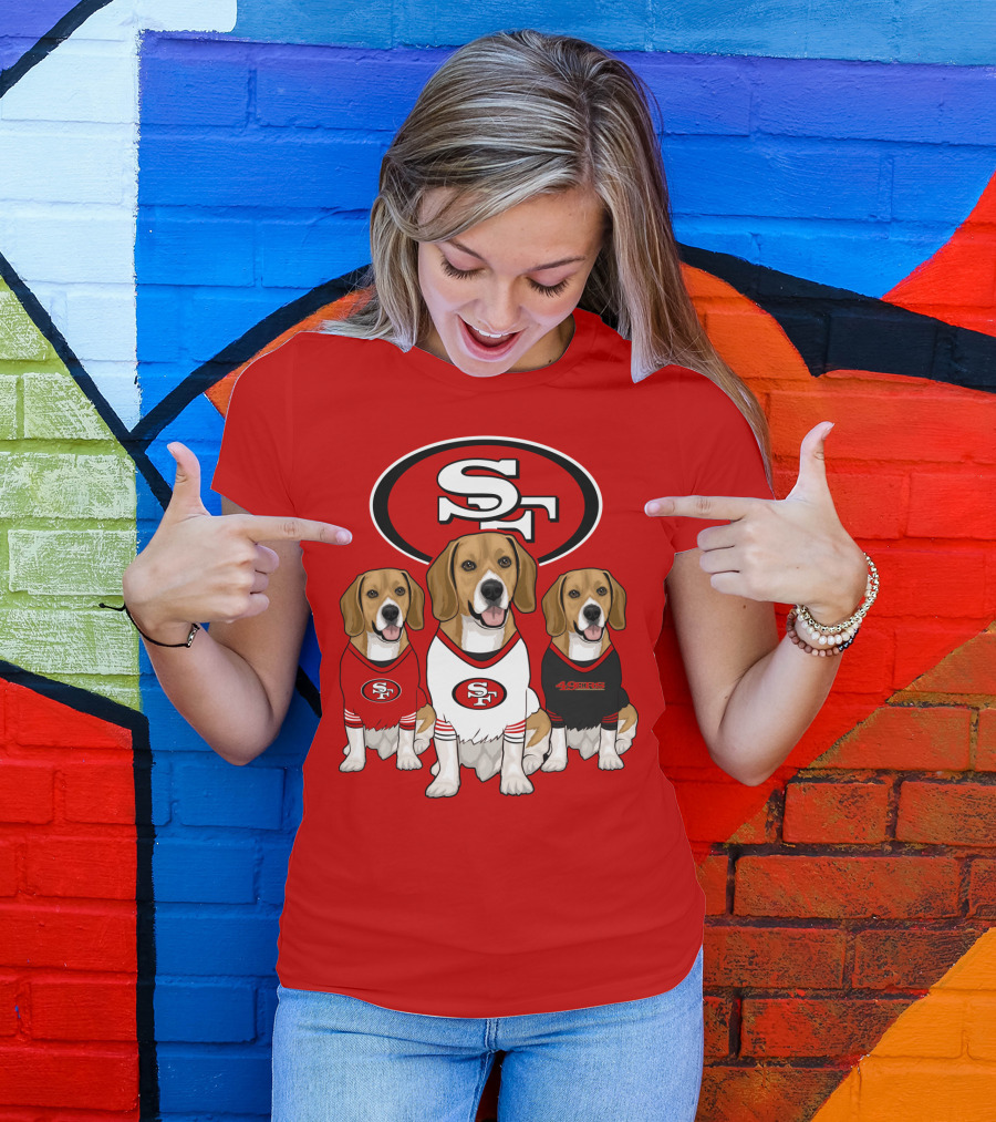 San Francisco 49ers Beagle Trio T-Shirt
