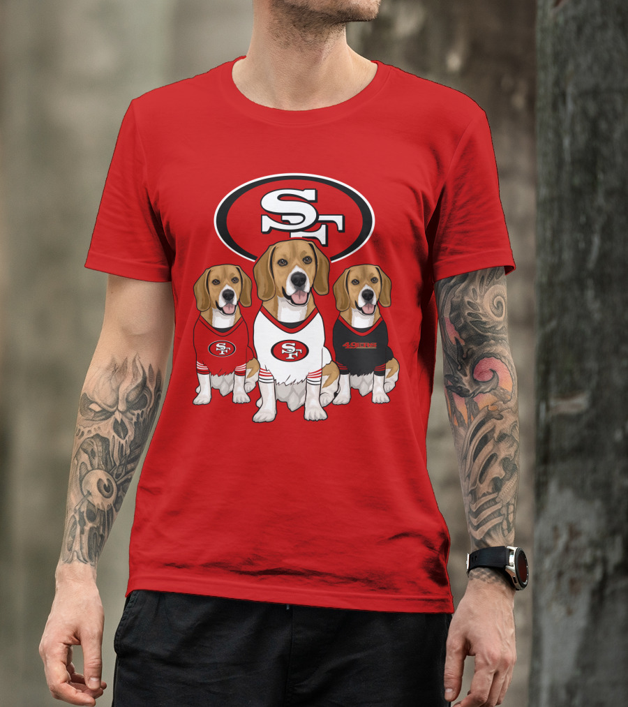 San Francisco 49ers Beagle Trio T-Shirt