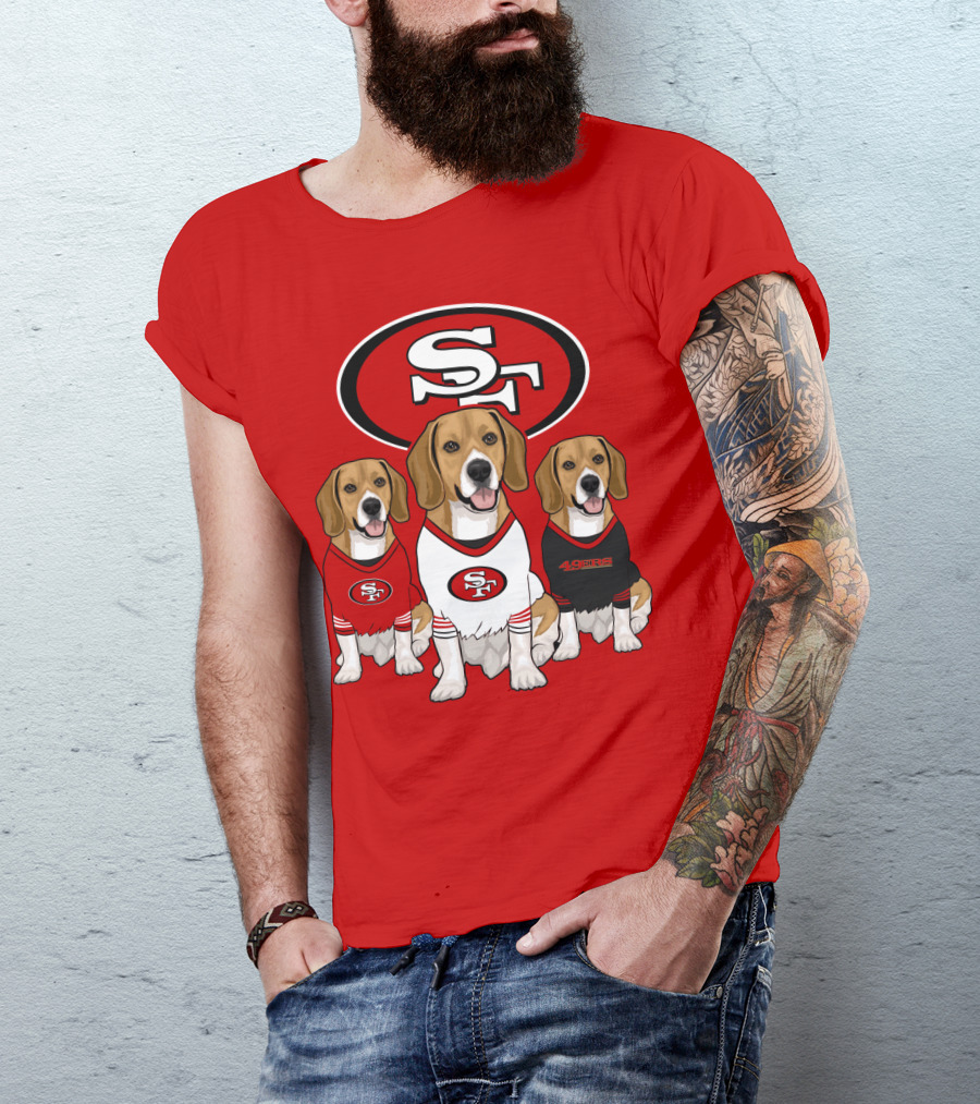 San Francisco 49ers Beagle Trio T-Shirt