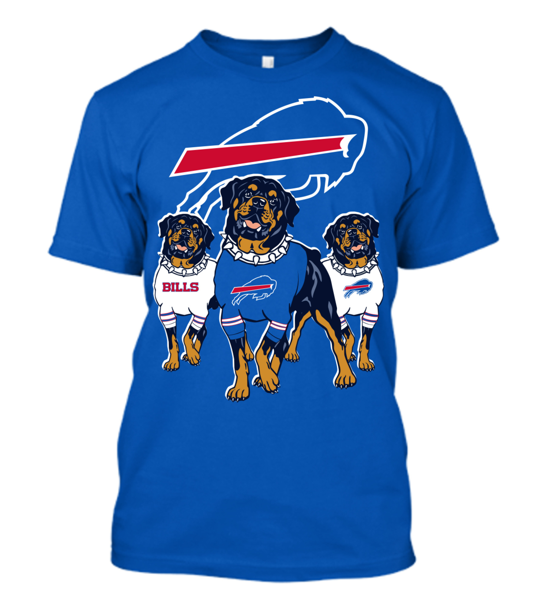 Buffalo Bills Rottweiler Trio Blue Spirit T-Shirt