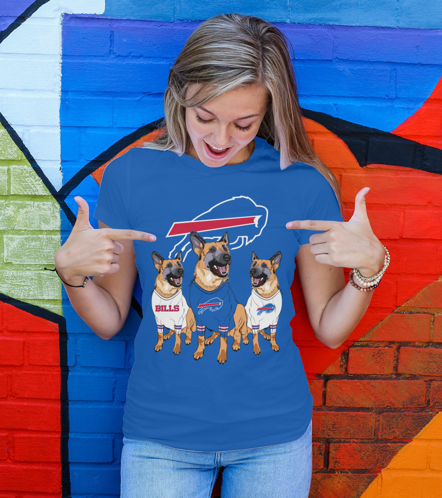 Buffalo Bills German Shepherd Trio T-Shirt