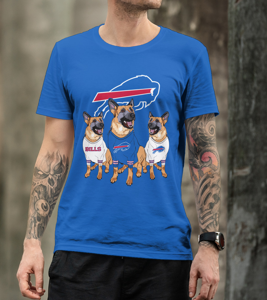 Buffalo Bills German Shepherd Trio T-Shirt