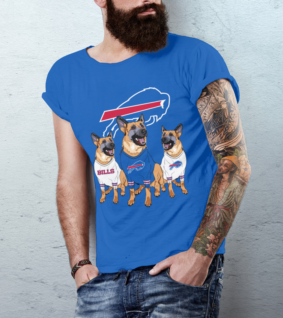 Buffalo Bills German Shepherd Trio T-Shirt