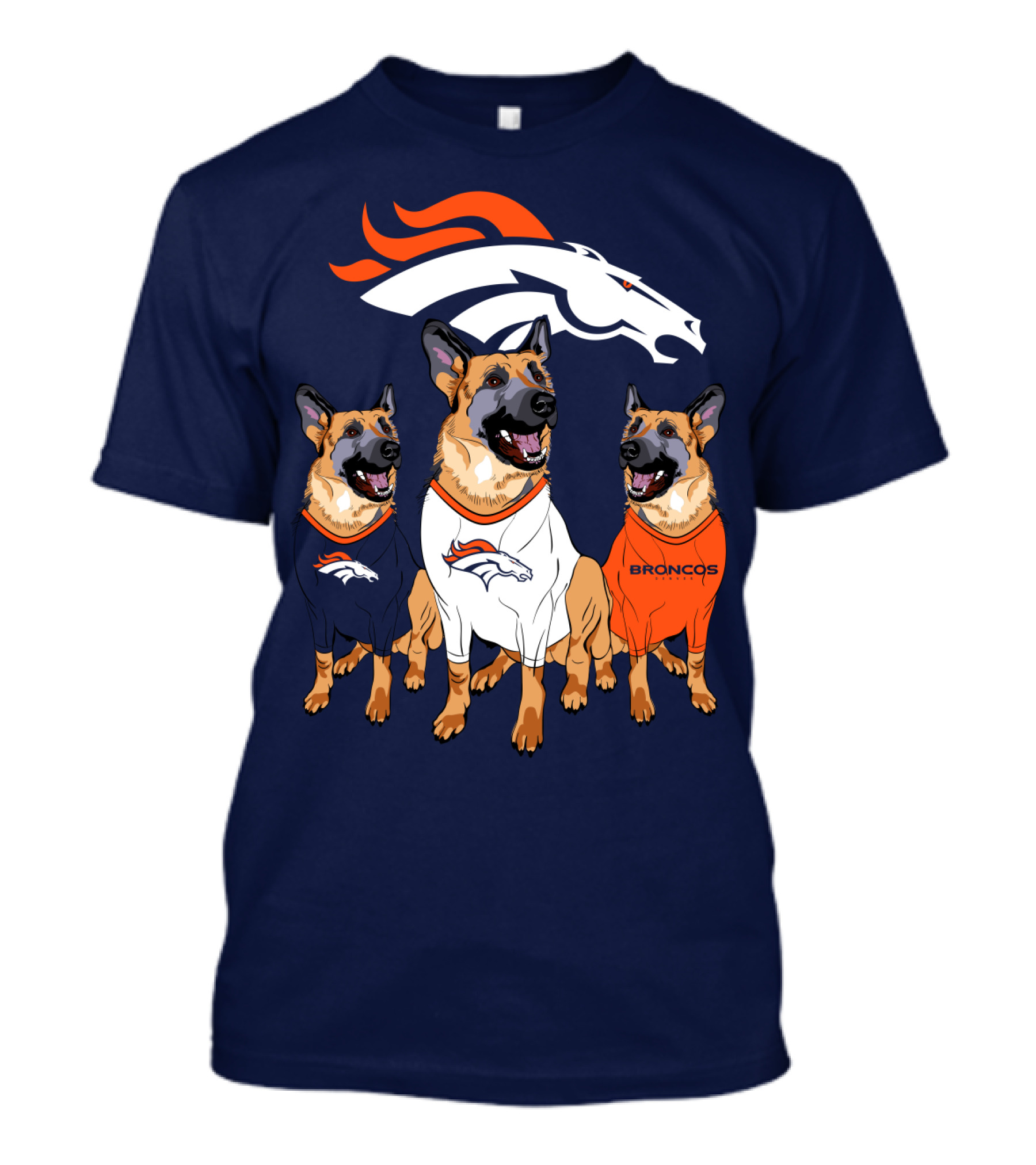Broncos German Shepherds Trio T-Shirt