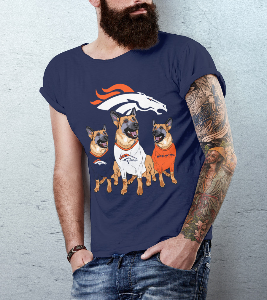 Broncos German Shepherds Trio T-Shirt