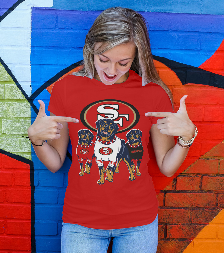 San Francisco 49ers Rottweiler Trio T-Shirt