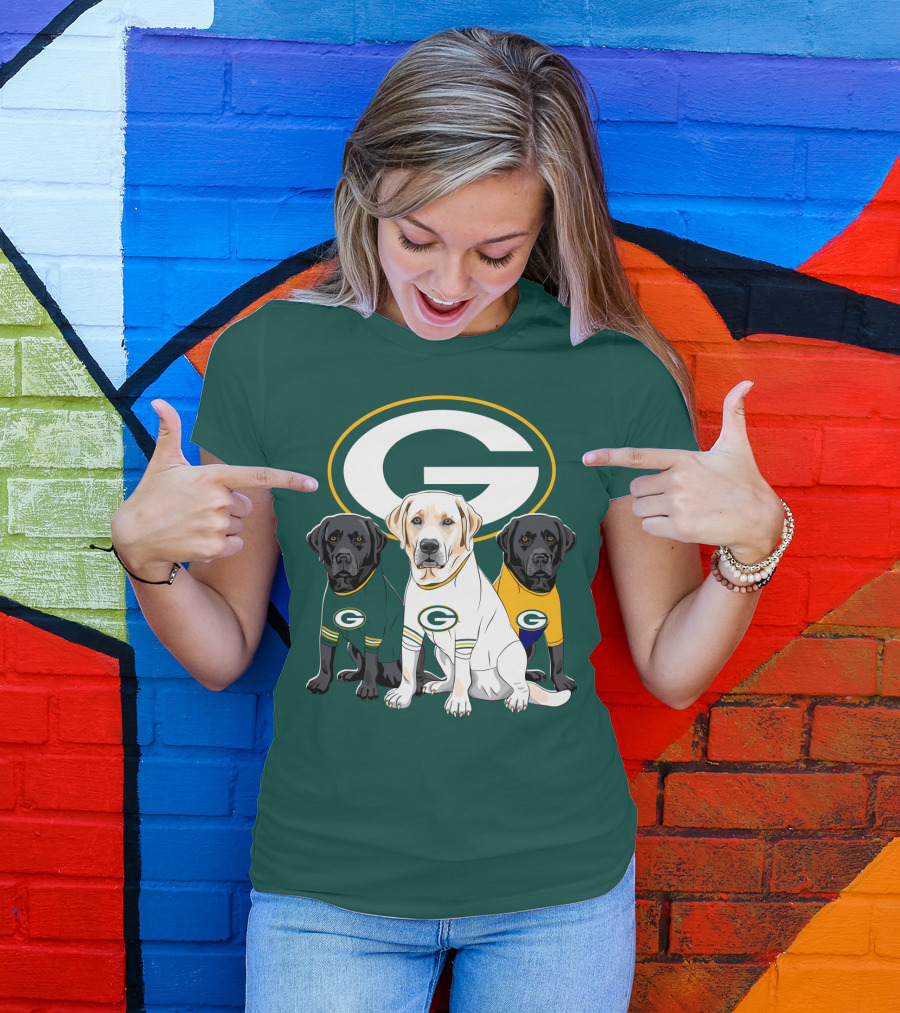 Green Bay Packers Labrador Retriever Trio T-Shirt