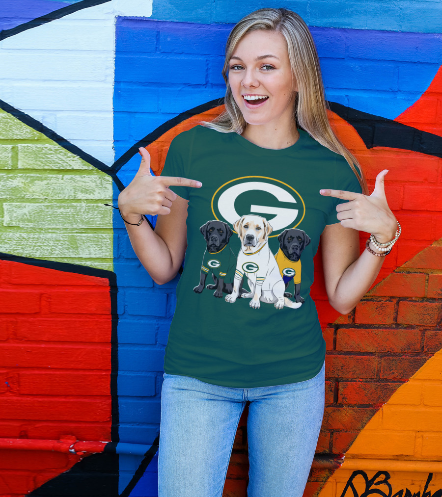Green Bay Packers Labrador Retriever Trio T-Shirt