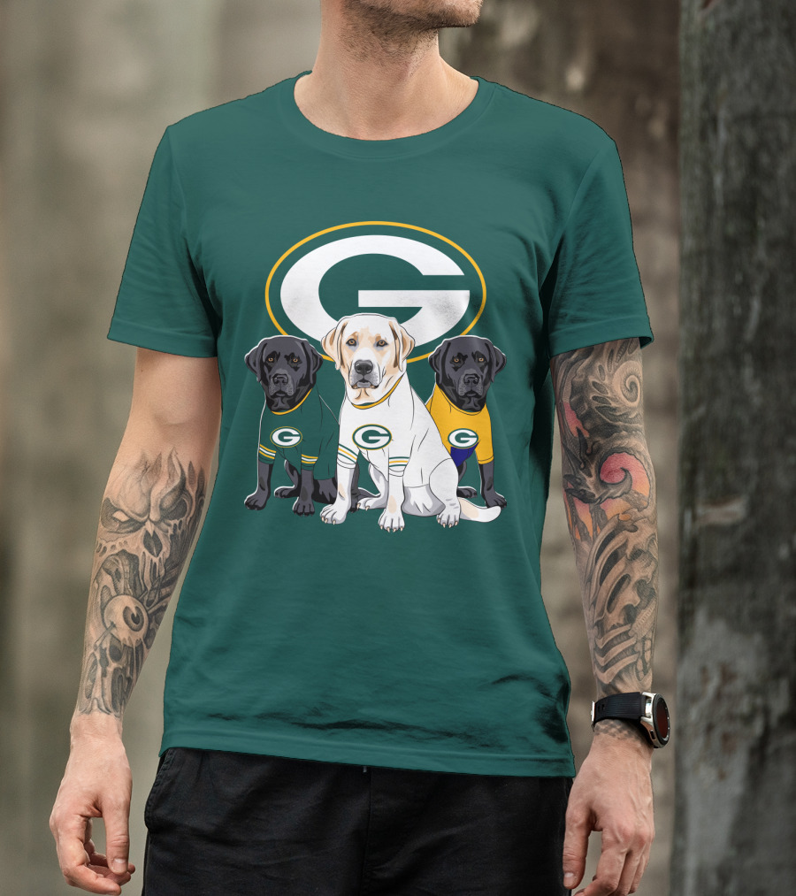 Green Bay Packers Labrador Retriever Trio T-Shirt
