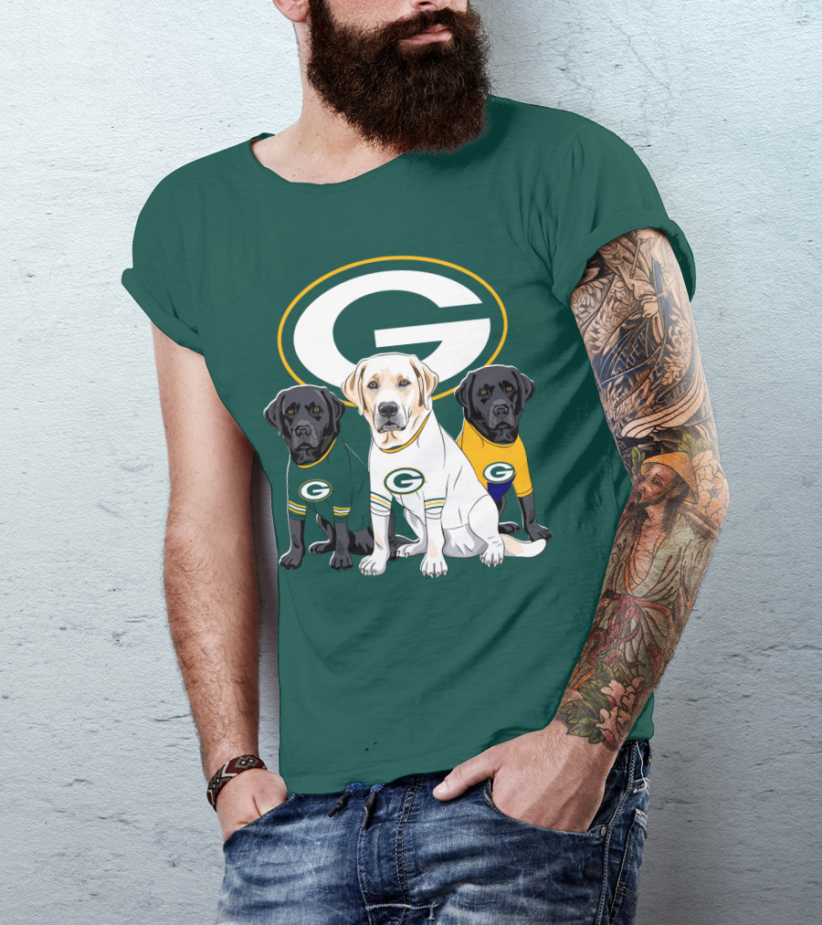 Green Bay Packers Labrador Retriever Trio T-Shirt