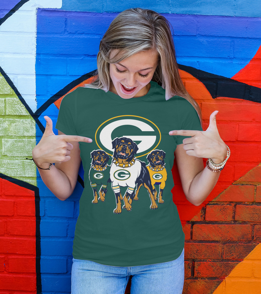 Green Bay Packers Rottweiler T-Shirt