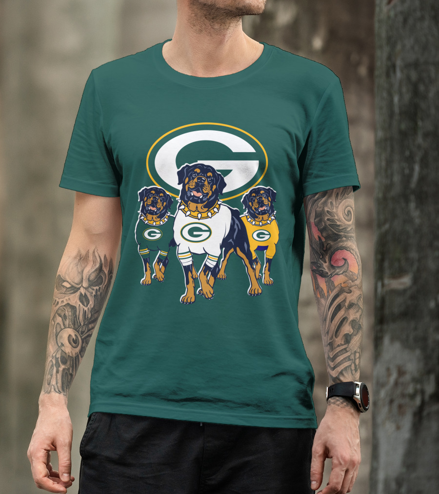 Green Bay Packers Rottweiler T-Shirt