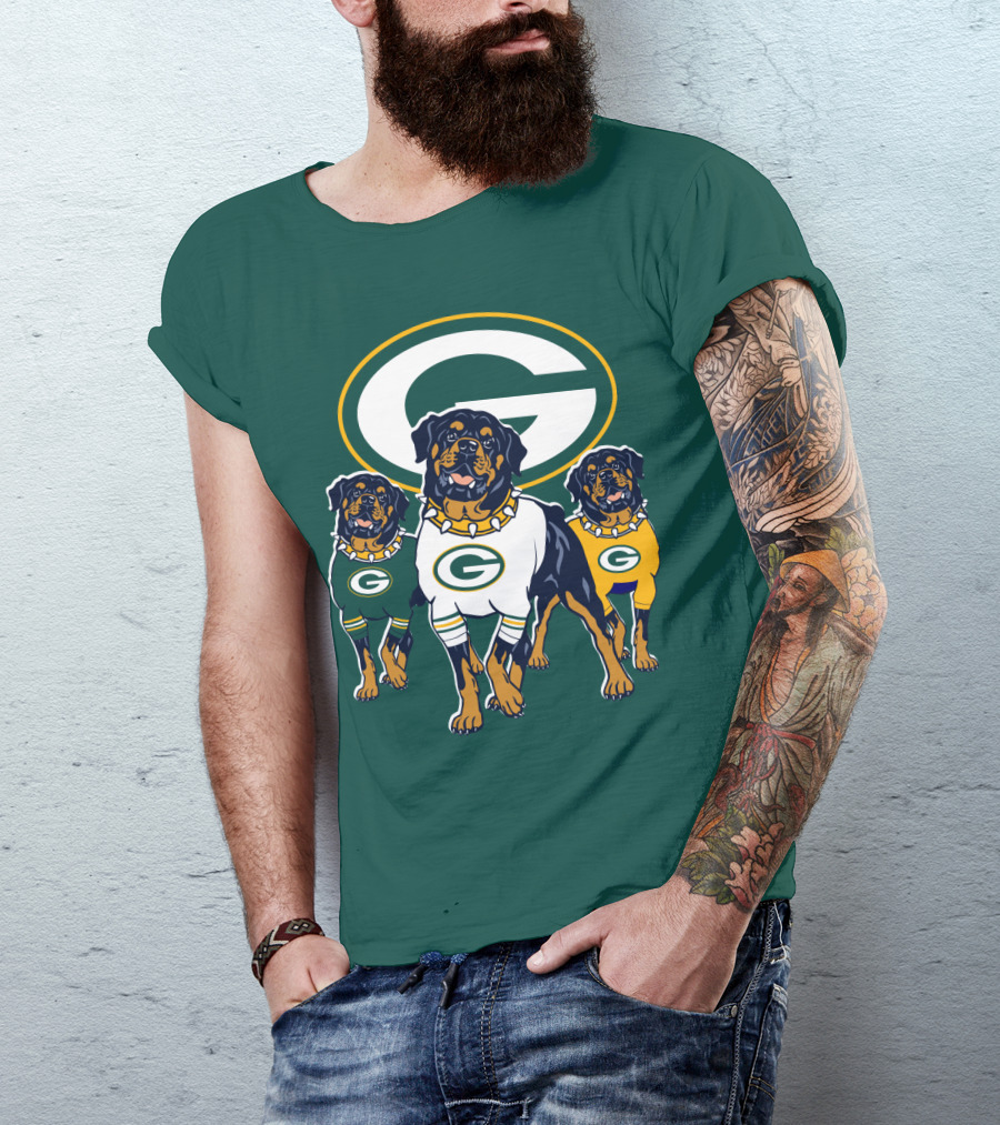 Green Bay Packers Rottweiler T-Shirt