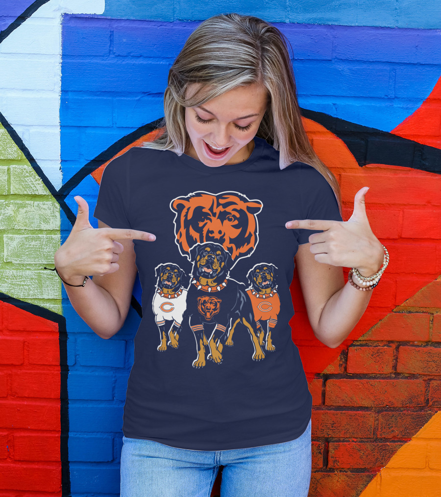 Chicago Bears Rottweiler Dog T-Shirt