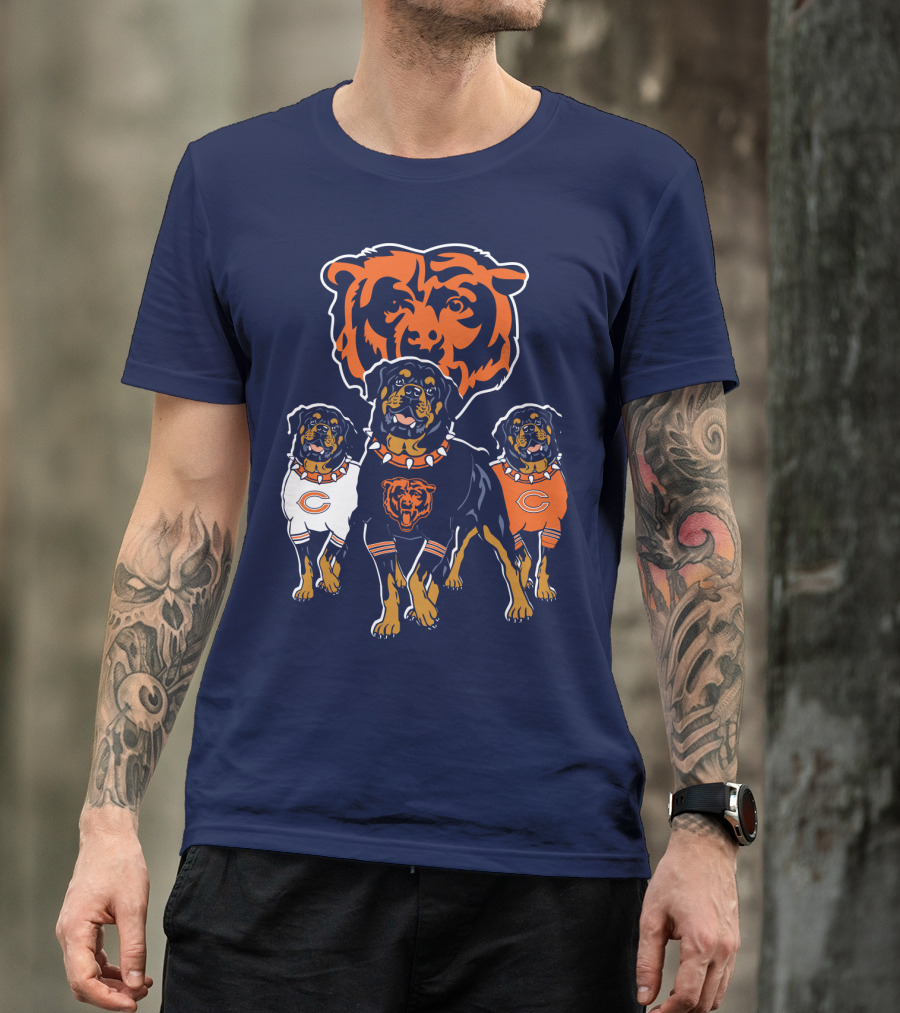Chicago Bears Rottweiler Dog T-Shirt
