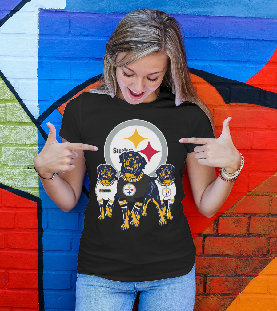 Steelers Rottweiler Trio T-Shirt