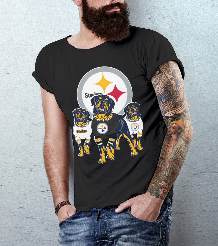 Steelers Rottweiler Trio T-Shirt