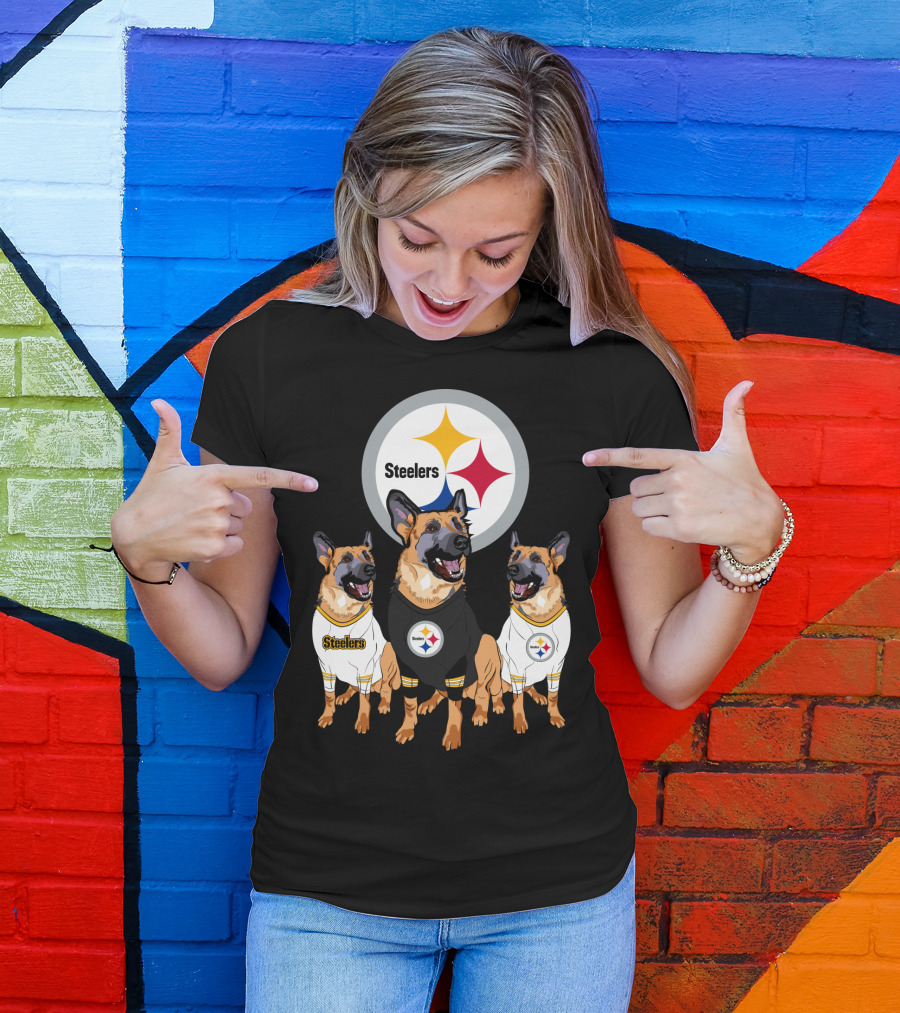 Steelers German Shepherd Trio T-Shirt