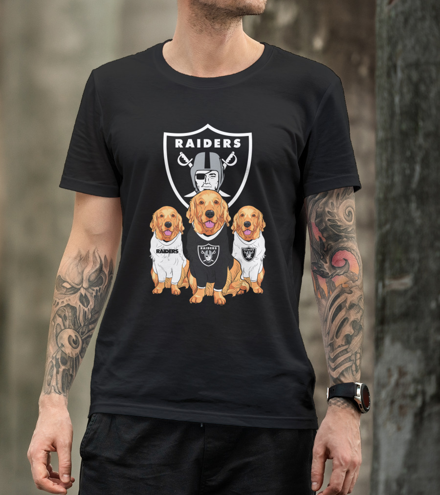 Las Vegas Raiders Golden Retrievers T-Shirt