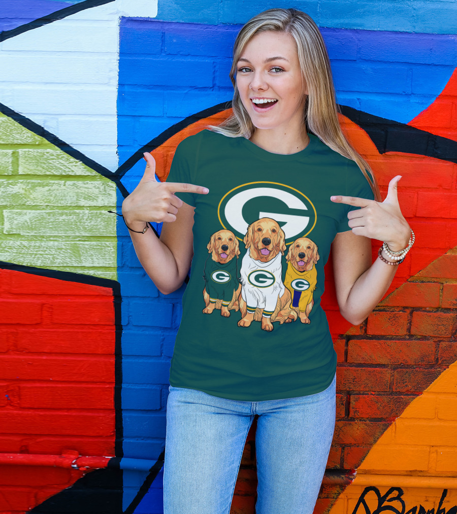 Green Bay Packers Golden Retriever T-Shirt