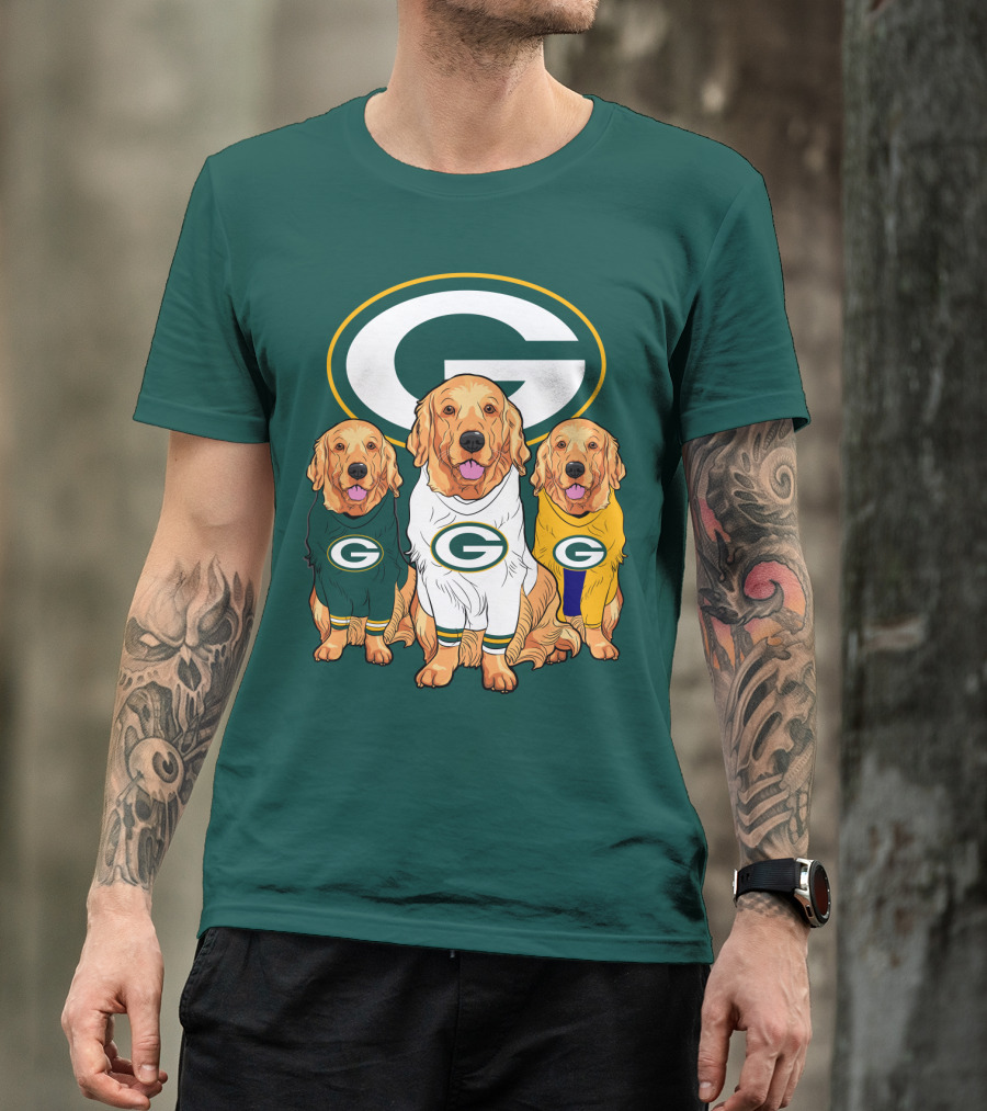 Green Bay Packers Golden Retriever T-Shirt